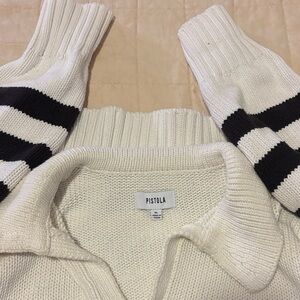 Pistola Ivory and Black Knit - ARLO SWEATER